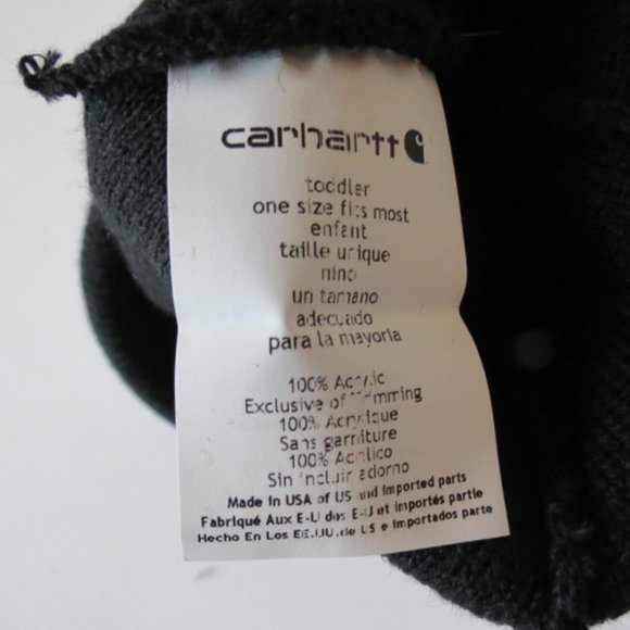 Carhartt Beanie Handmade in USA Pom Kids Hat - Picture 5 of 6